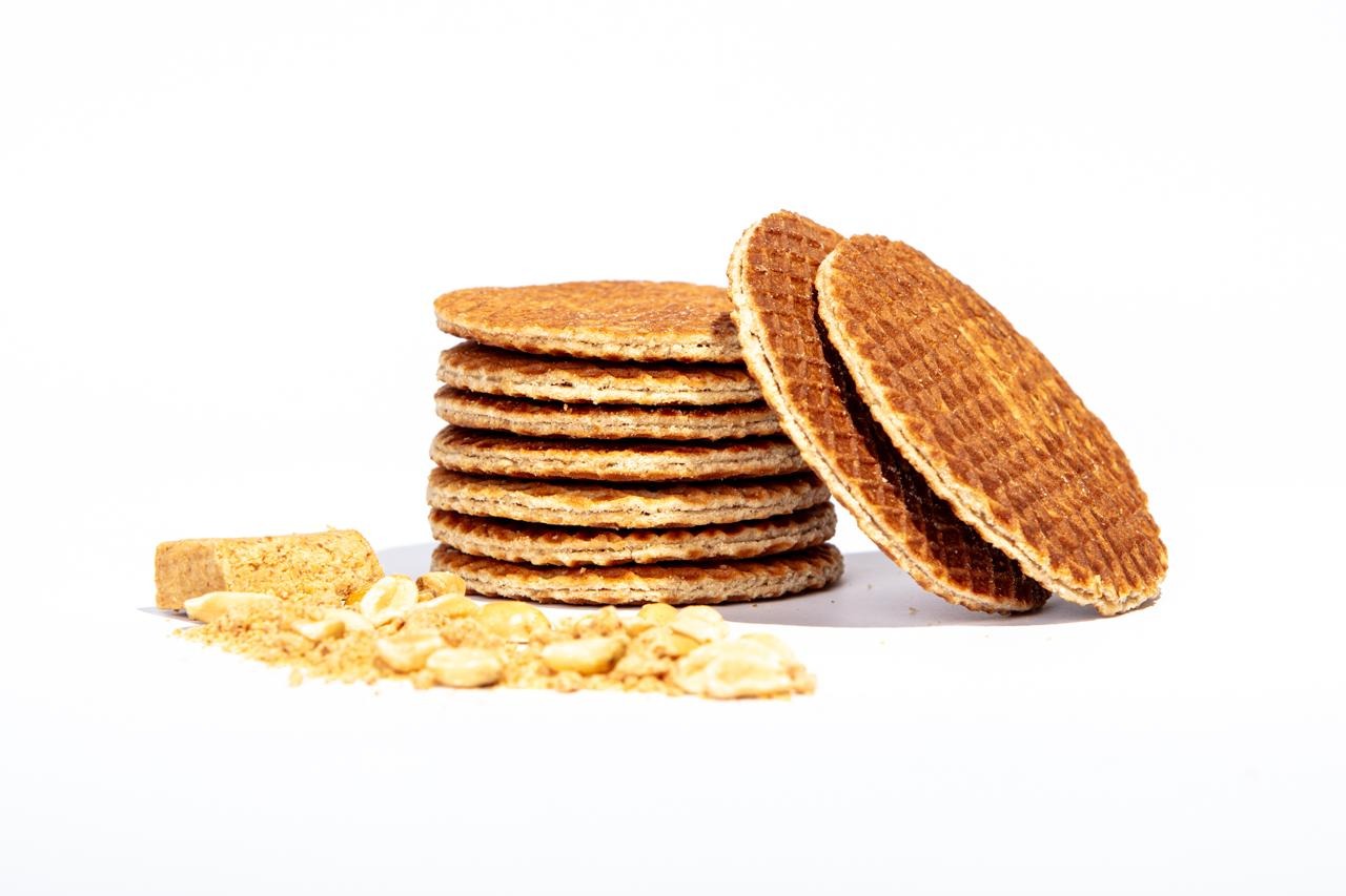 Stroopwafels DeBakker Paçoca com paçoca e amendoim